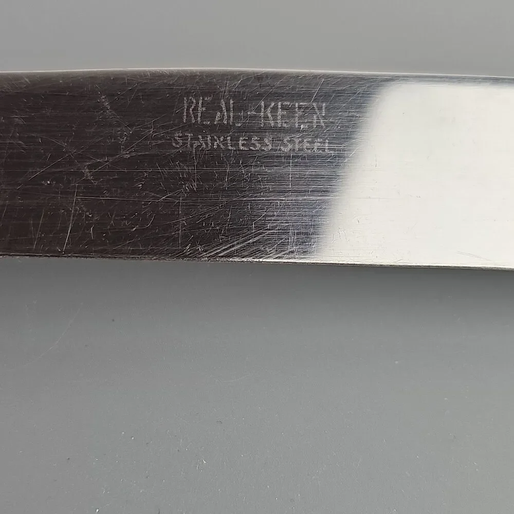 Vintage 8 in Blade REAL KEEN Stainless Slicing Carving Chef Knife USA Wooden